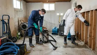 Basement flood cleanup in Everett, WA for fast water extraction and drying
