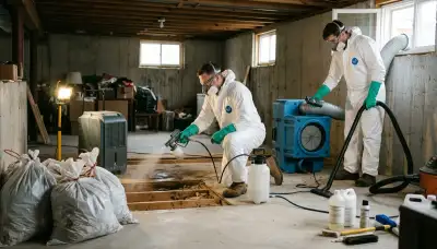 Odor removal technician treating water damage in Everett, WA home for moisture and mold smells