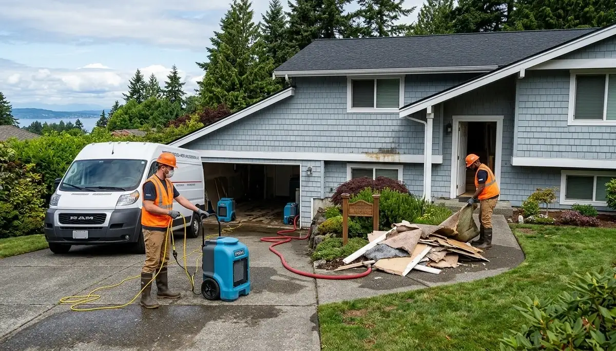 Water damage restoration team in Everett, WA serving homes and businesses