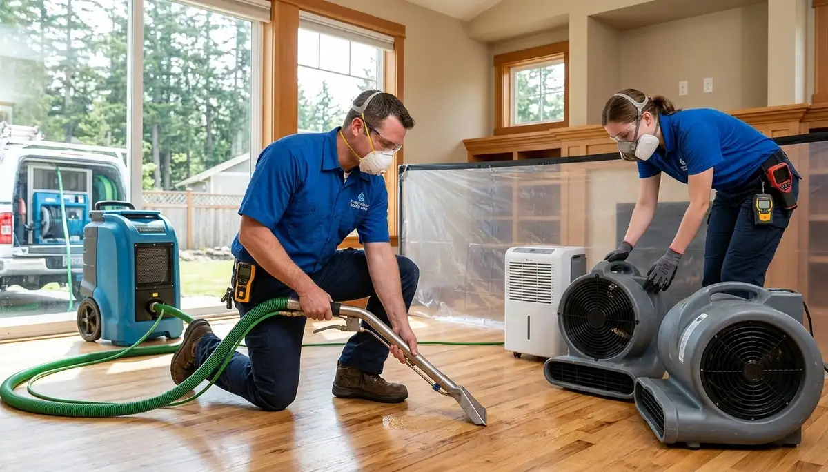 Water damage restoration team serving Everett, WA for emergency cleanup and repair