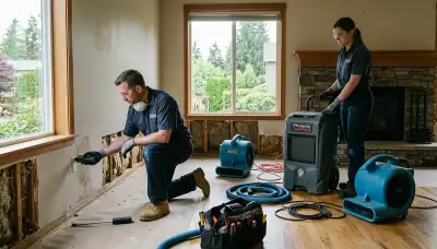Everett, WA water damage restoration team responding to a flooded property after water damage