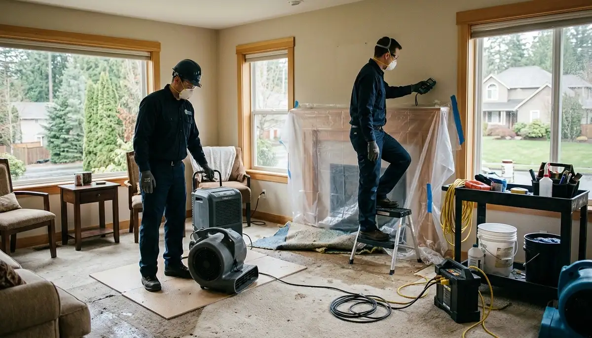 Water damage restoration team serving Everett, WA for fast cleanup and repairs